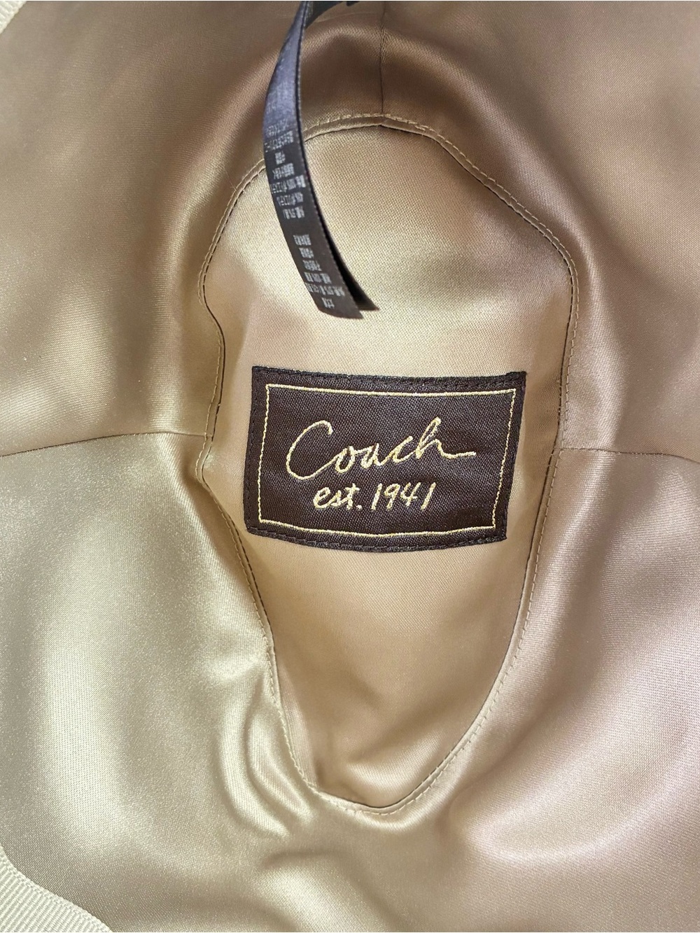 Womens Coach Fedora Hat Small Petite Khaki Brown Pink - Picture 9 of 14